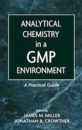 analytical chemistry in a gmp environment a practical guide 1st edition jim miller ,james m miller ,jonathan
