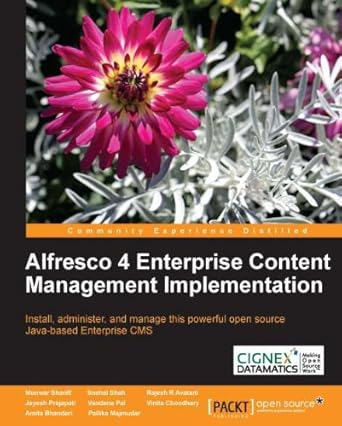 alfresco 4 enterprise content management implementation 1st edition munwar shariff ,snehal shah ,rajesh r