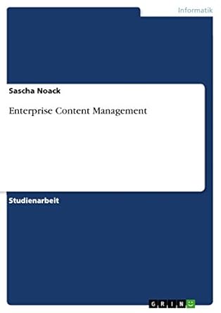 enterprise content management 1st edition sascha noack 3638644634, 978-3638644631