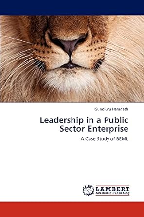 leadership in a public sector enterprise a case study of beml 1st edition gundluru haranath 3848499479,