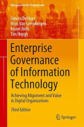 enterprise governance of information technology achieving alignment and value in digital organizations 1st