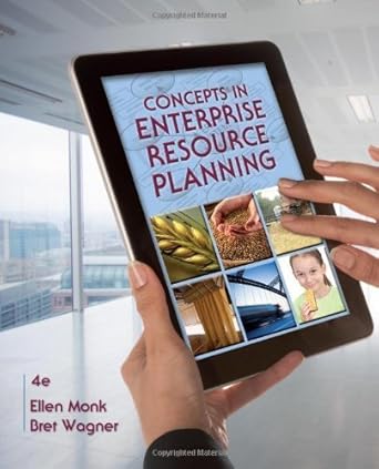 concepts in enterprise resource planning by monk ellen wagner bret paperback 1st edition ellen monk b010clak6a