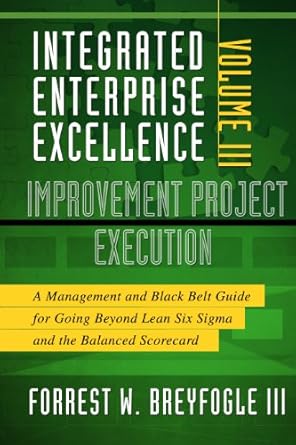 integrated enterprise excellence vol iii improvement project execution a management and black belt guide for