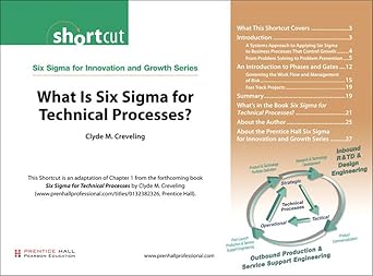 what is six sigma for technical processes 1st edition clyde m creveling b001iqwk1w