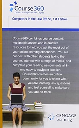 course360 computers in the law office printed access card 1st edition cengage learning 1133278582,