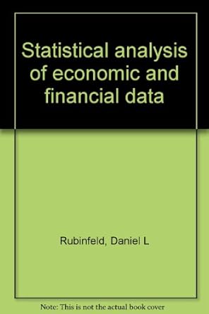 statistical analysis of economic and financial data 2nd edition daniel l rubinfeld b0006woen6