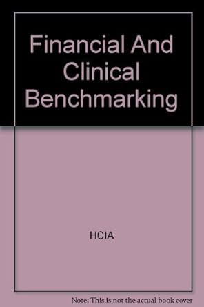 financial and clinical benchmarking 1st edition hcia 1573720348, 978-1573720342