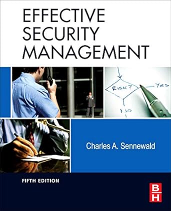 effective security management 5th edition charles a sennewald cpp 012382012x, 978-0123820129