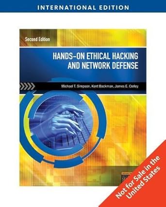 hands on ethical hacking and network defense   by simpson paperback international edition michael t simpson