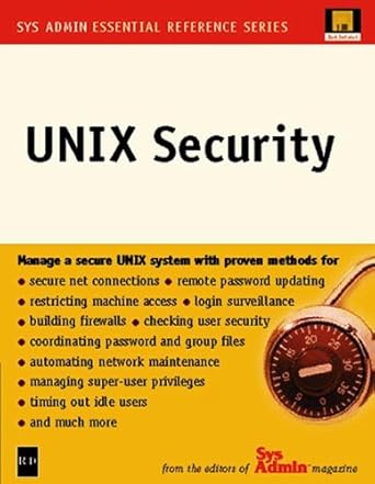 unix security 1st edition editors of sys admin 0879304715, 978-0879304713