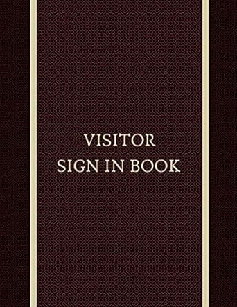 visitor sign in book simple visitor log registry book formatted name date time in sign time out sign ideal