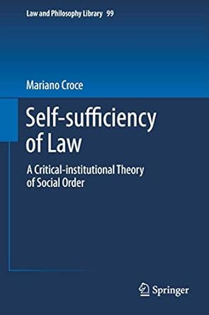 self sufficiency of law 1st edition croce 9400742975, 978-9400742970