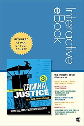 introduction to criminal justice interactive ebook student version practice and process 1st edition kenneth j
