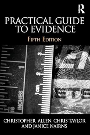 practical guide to evidence 5th edition christopher allen ,chris taylorjanice nairns 1138781711,