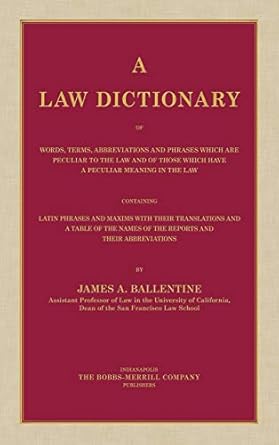 a law dictionary of words terms abbreviations and phrases which are peculiar to the law and of those which