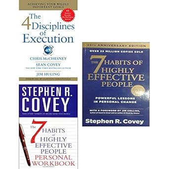 4 disciplines of execution 7 habits of highly effective people and personal workbook 3 books collection set