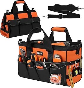 heavy duty tool bag 15 inch 16 pocket portable soft tool box organizer storage handle tactical carry tote