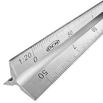 ocm metric triangular engineer scale ruler 30 centimeters metric engineering architectural mechanical