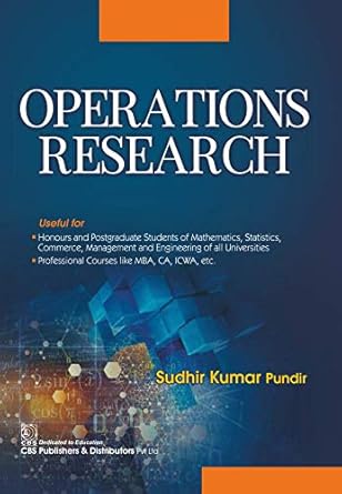 operation research 1st edition s k pundir b081cgr8lz, 978-9389688368