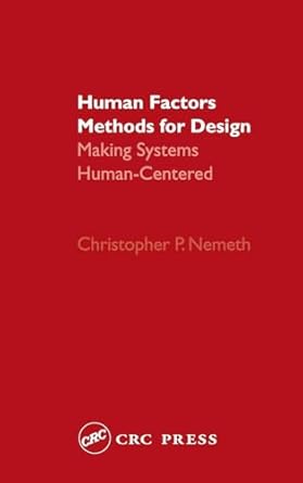 human factors methods for design 1st edition christopher p nemeth 0415297982, 978-0415297981