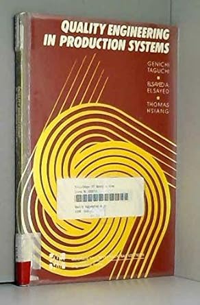 quality engineering in production systems 1st edition genichi taguchi 0071003584, 978-0071003582