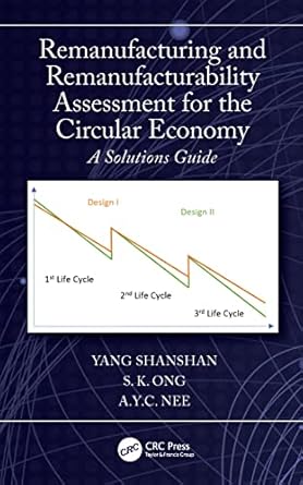 remanufacturing and remanufacturability assessment for the circular economy 1st edition yang shanshan ,s k