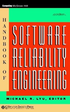 handbook of software reliability engineering 1st edition michael r lyu 0070394008, 978-0070394001
