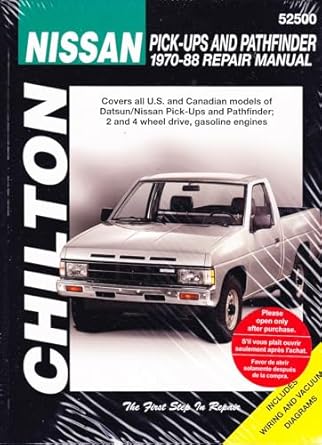 nissan pick ups and pathfinders 1970 88 1st edition chilton 0801985854, 978-0801985850