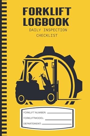 forklift log book with daily inspection checklist forklift operator daily checklist safety logbook 6 x 9