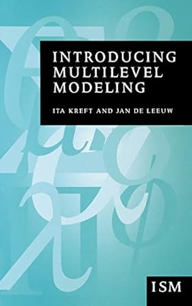 introducing multilevel modeling 1st edition ita g g kreft ,jan de leeuw 0761951407, 978-0761951407