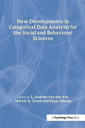 new developments in categorical data analysis for the social and behavioral sciences 1st edition l andries