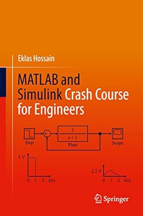 matlab and simulink crash course for engineers 1st edition eklas hossain 3030897613, 978-3030897611