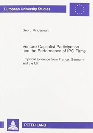 venture capitalist participation and the performance of ipo firms empirical evidence from france germany and