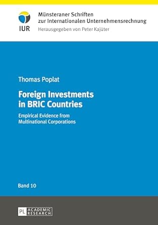 foreign investments in bric countries empirical evidence from multinational corporations 1st edition thomas
