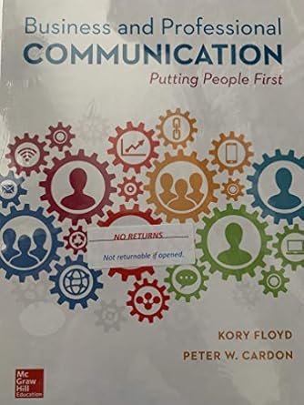 business and professional communication 1st edition kory floyd ,peter cardon 1260514498, 978-1260514490