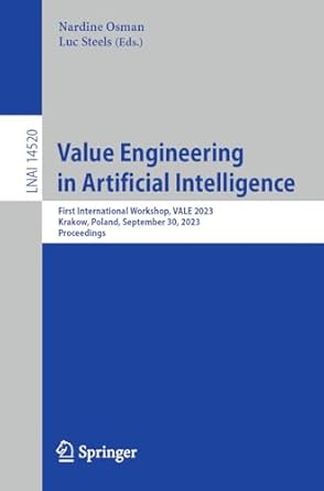 value engineering in artificial intelligence first international workshop vale 2023 krakow poland september