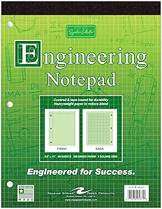 roaring spring signature collection covered engineering pad frame front 1/2 right margin 8 5 x 11 80 sheets