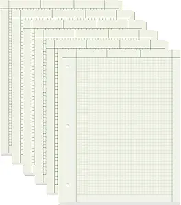 6 pads engineering paper notebook engineering computation pad 8 5x11 inch engineering graph paper 3 hole