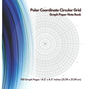 polar coordinate circular grid graph paper note book polar coordinates circular grid graph paper for math