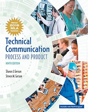 technical communication process and product 9th edition sharon j gerson ,steven m gerson b07tp98ms4,