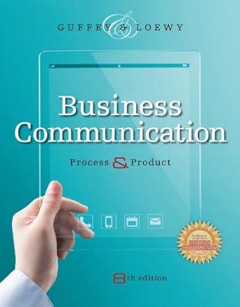 business communication process and product process and product 008th edition mary ellen guffey ,dana loewy