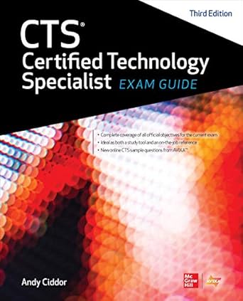 cts certified technology specialist exam guide 3rd edition ciddor andy ,inc avixa b08281ht5h, 978-1260136074