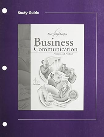 business communication process and product by mary ellen guffey 1st edition mary ellen guffey b01fj06waw