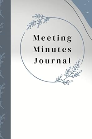 meeting minutes journal meeting minutes tracker notebook pa logbook journal administrative assistant