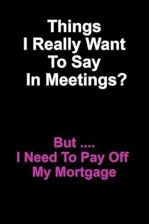 things i really want to say in meetings but i still need to pay off my mortgage 1st edition the snarky admin