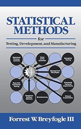 statistical methods for testing development and manufacturing 1st edition forrest w breyfogle iii 0471540358,
