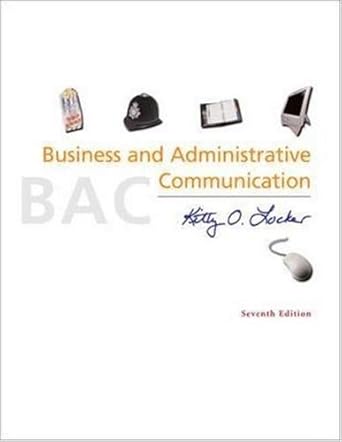 business and administrative communication by locker kitty o mcgraw hill/irwin 2006 hardcover 1st edition 