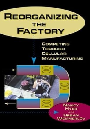 reorganizing the factory competing through cellular manufacturing 1st edition nancy hyer ,urban wemmerlov