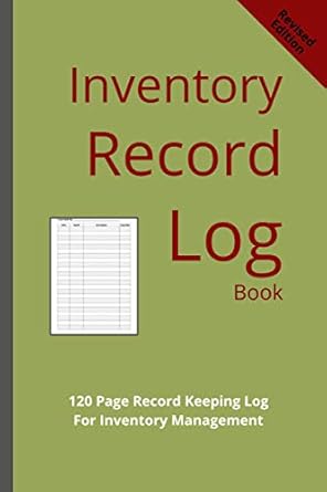inventory record log book inventory journal for tracking supplies for small business or at home supply