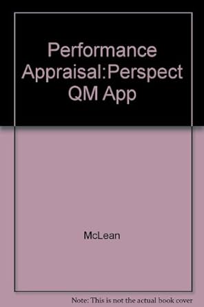 performance appraisal perspectives on a quality management approach 1st edition gary n mclean ,susan r damme